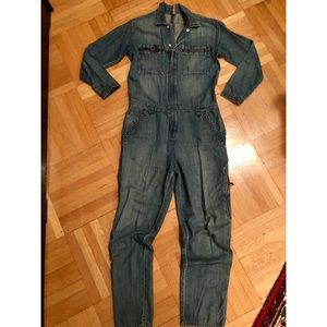 Free People Denim Jumpsuit